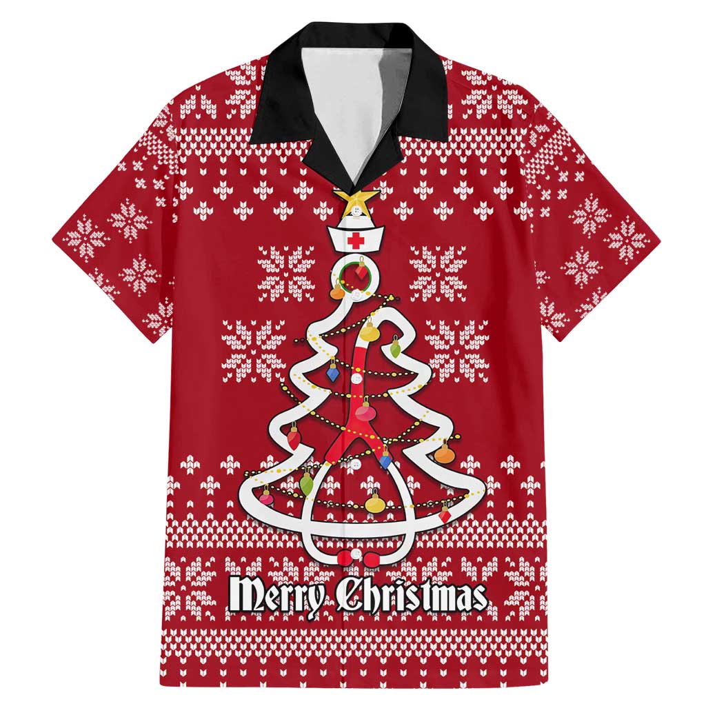 Nurse Merry Christmas Christmas Family Matching Mermaid Dress and Hawaiian Shirt Xmas Holiday Patterns - Wonder Print Shop