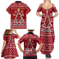 Nurse Merry Christmas Christmas Family Matching Summer Maxi Dress and Hawaiian Shirt Xmas Holiday Patterns - Wonder Print Shop