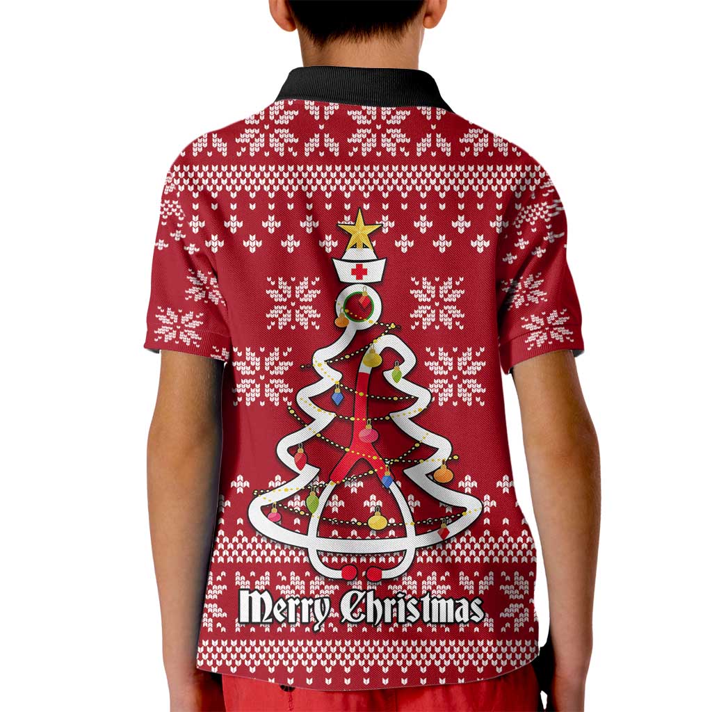 Nurse Merry Christmas Christmas Kid Polo Shirt Xmas Holiday Patterns - Wonder Print Shop