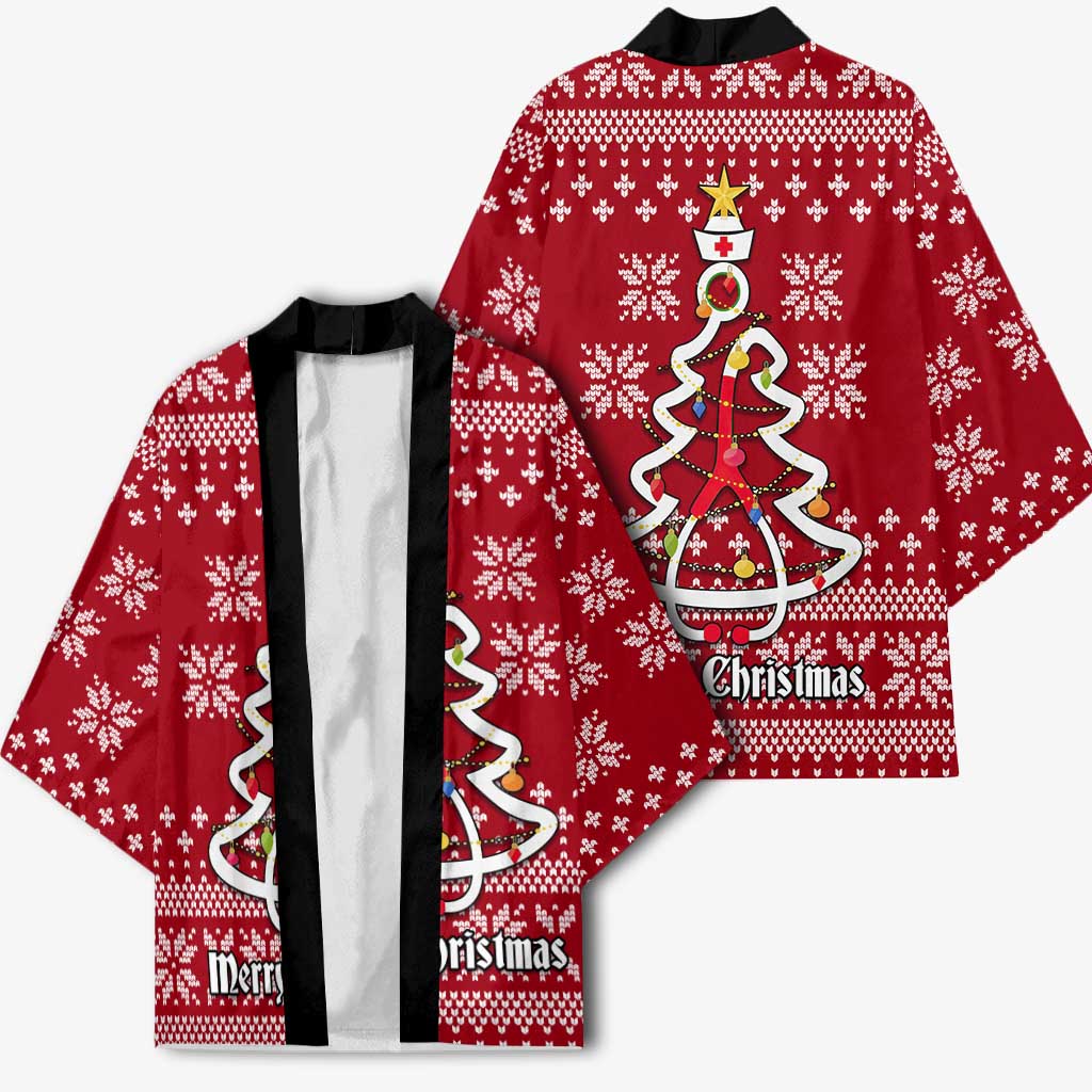 Nurse Merry Christmas Christmas Kimono Xmas Holiday Patterns - Wonder Print Shop
