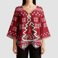 Nurse Merry Christmas Christmas Kimono Sleeve Blouse Xmas Holiday Patterns - Wonder Print Shop