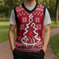 Nurse Merry Christmas Christmas Knitted V-Neck Vest Xmas Holiday Patterns - Wonder Print Shop