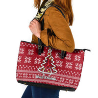 Nurse Merry Christmas Christmas Leather Tote Bag Xmas Holiday Patterns - Wonder Print Shop