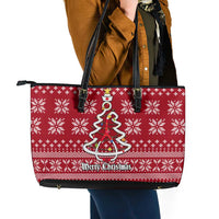 Nurse Merry Christmas Christmas Leather Tote Bag Xmas Holiday Patterns - Wonder Print Shop