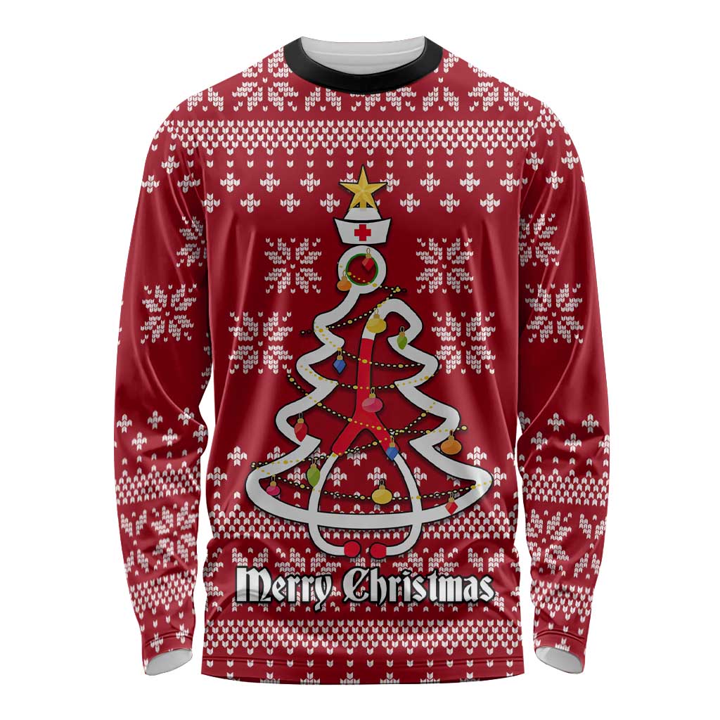 Nurse Merry Christmas Christmas Long Sleeve Shirt Xmas Holiday Patterns - Wonder Print Shop