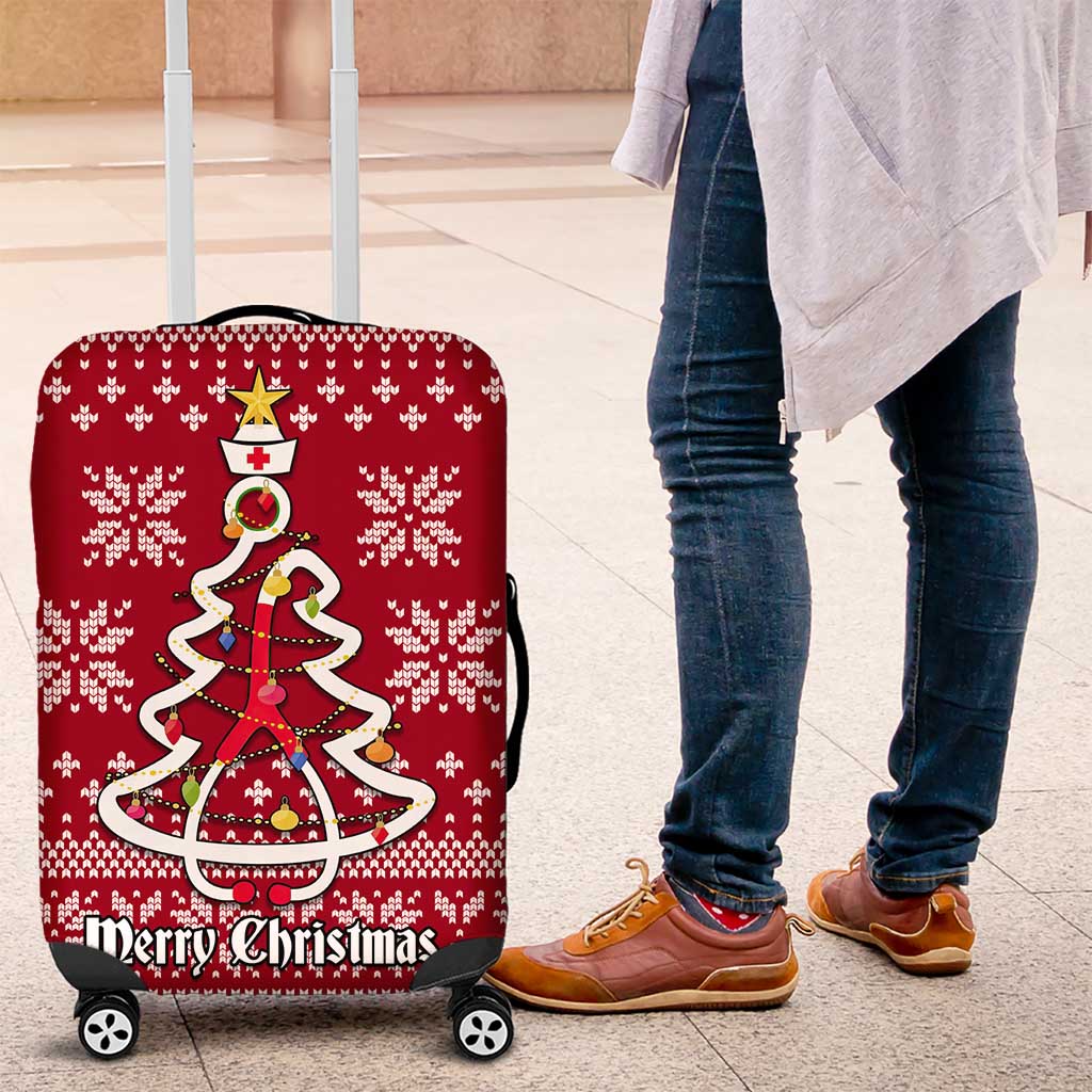Nurse Merry Christmas Christmas Luggage Cover Xmas Holiday Patterns - Wonder Print Shop
