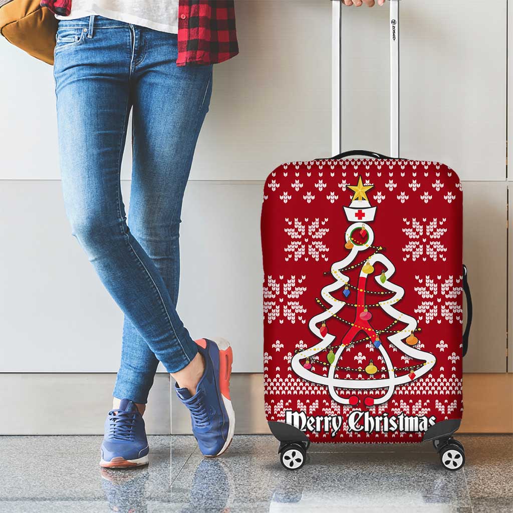 Nurse Merry Christmas Christmas Luggage Cover Xmas Holiday Patterns - Wonder Print Shop