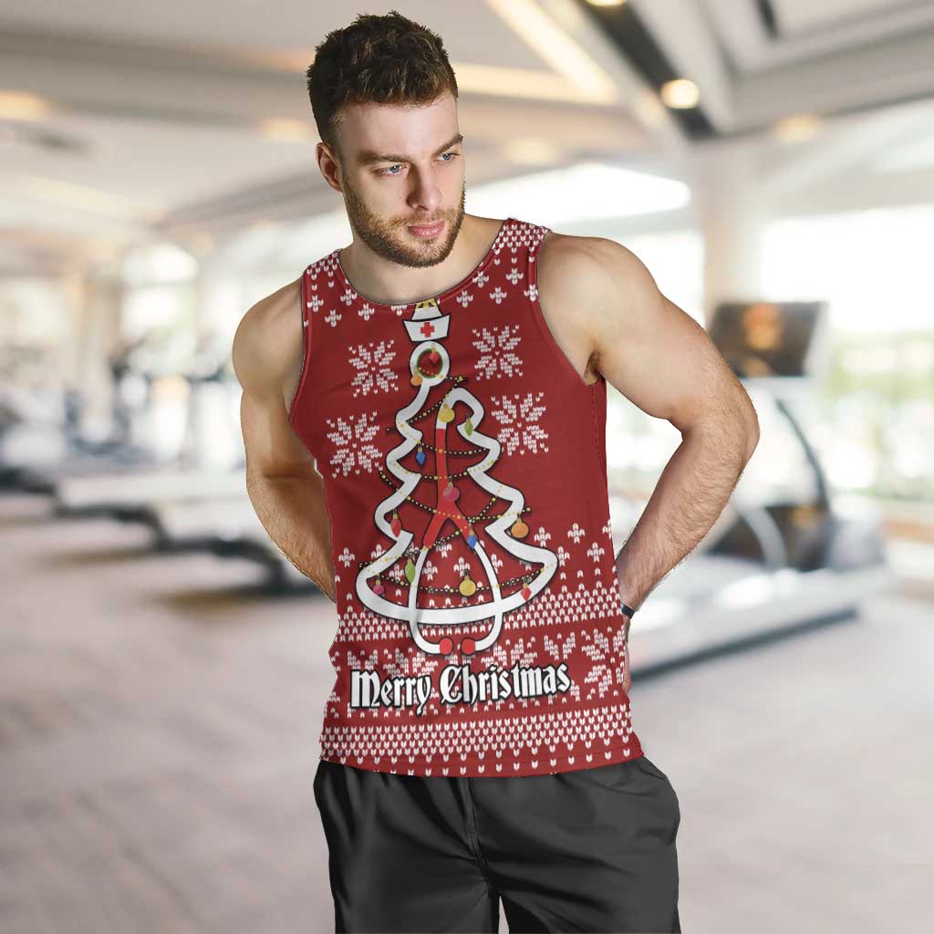 Nurse Merry Christmas Christmas Men Tank Top Xmas Holiday Patterns - Wonder Print Shop