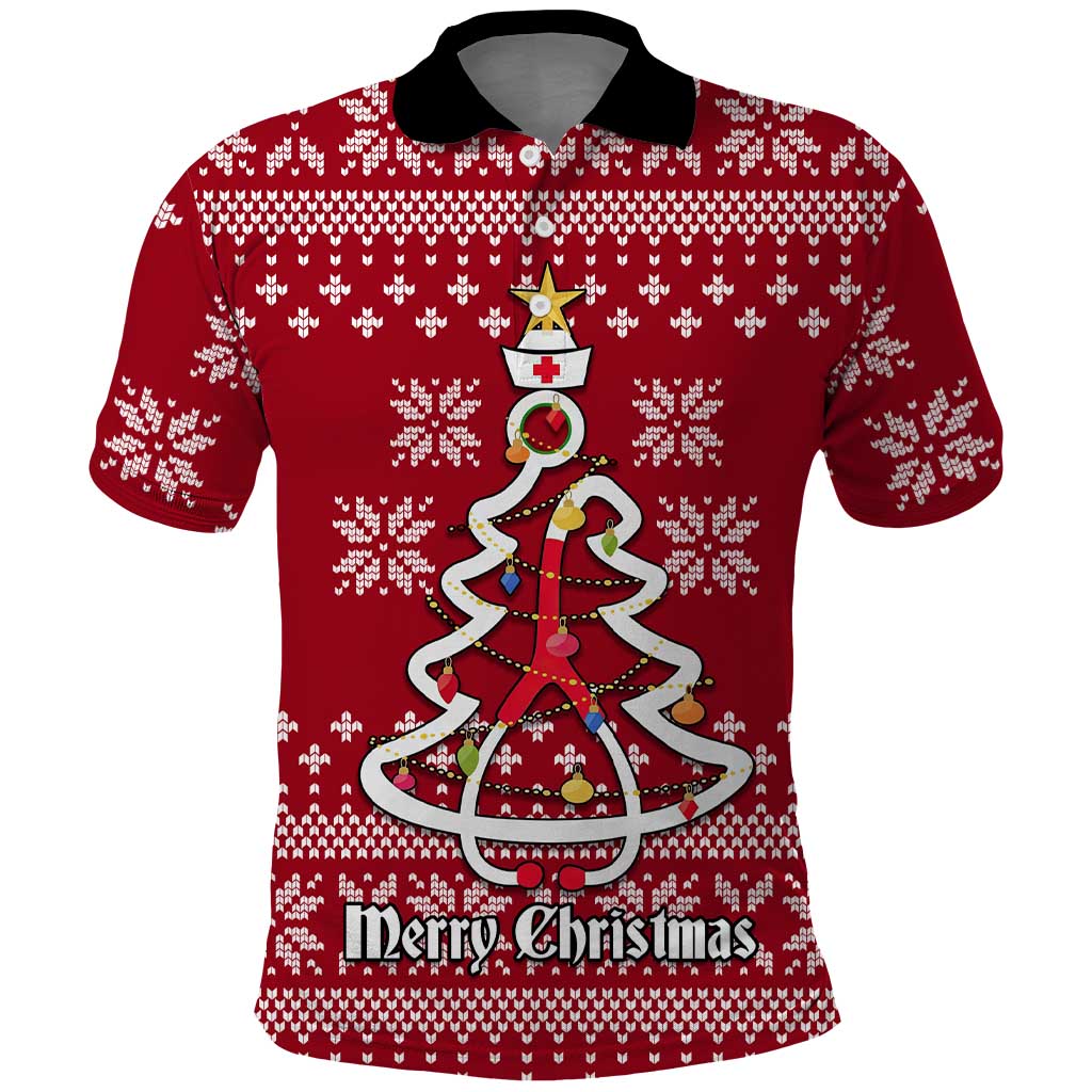 Nurse Merry Christmas Christmas Polo Shirt Xmas Holiday Patterns - Wonder Print Shop