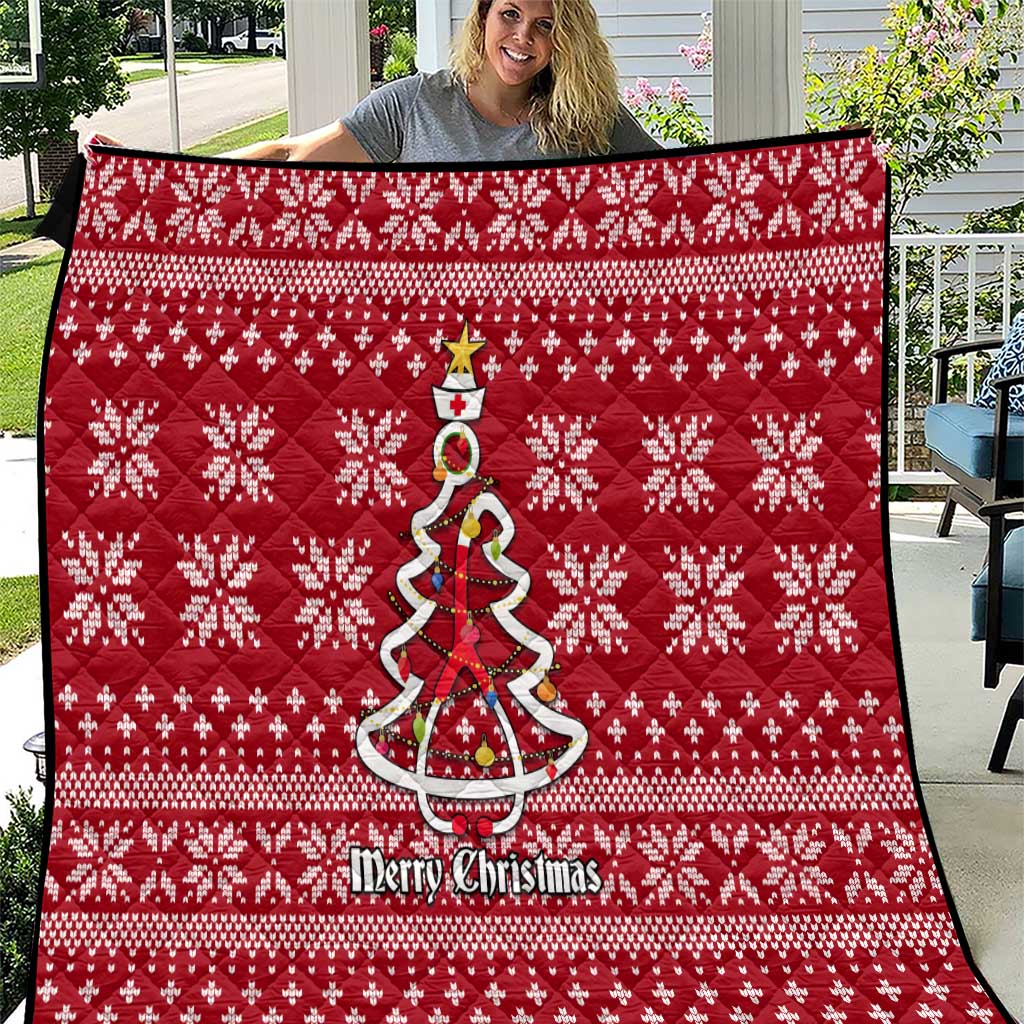 Nurse Merry Christmas Christmas Quilt Xmas Holiday Patterns - Wonder Print Shop