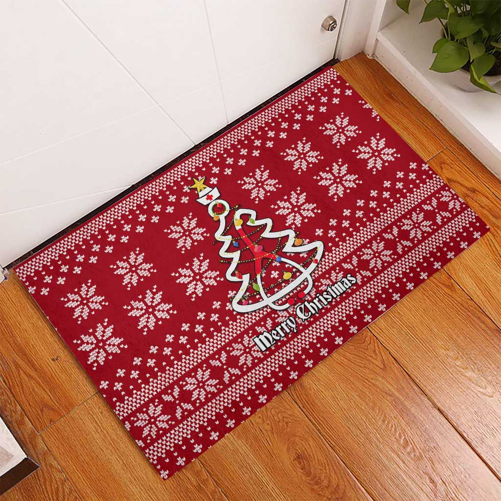 Nurse Merry Christmas Christmas Rubber Doormat Xmas Holiday Patterns - Wonder Print Shop