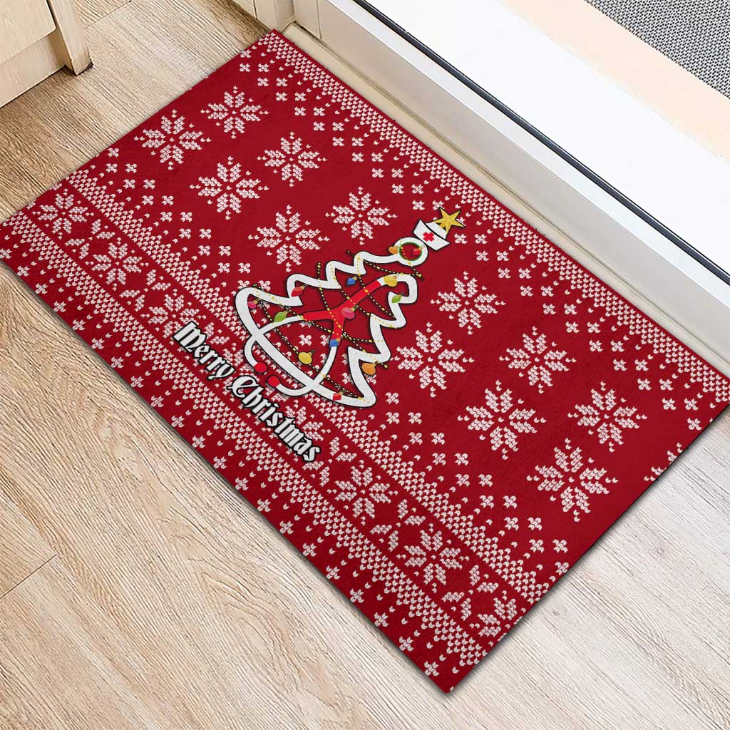 Nurse Merry Christmas Christmas Rubber Doormat Xmas Holiday Patterns - Wonder Print Shop