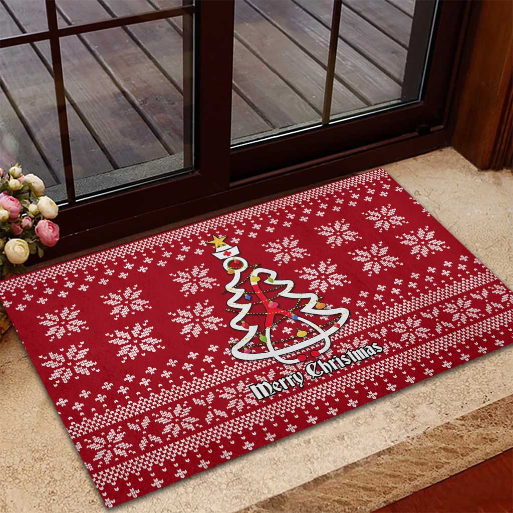 Nurse Merry Christmas Christmas Rubber Doormat Xmas Holiday Patterns - Wonder Print Shop
