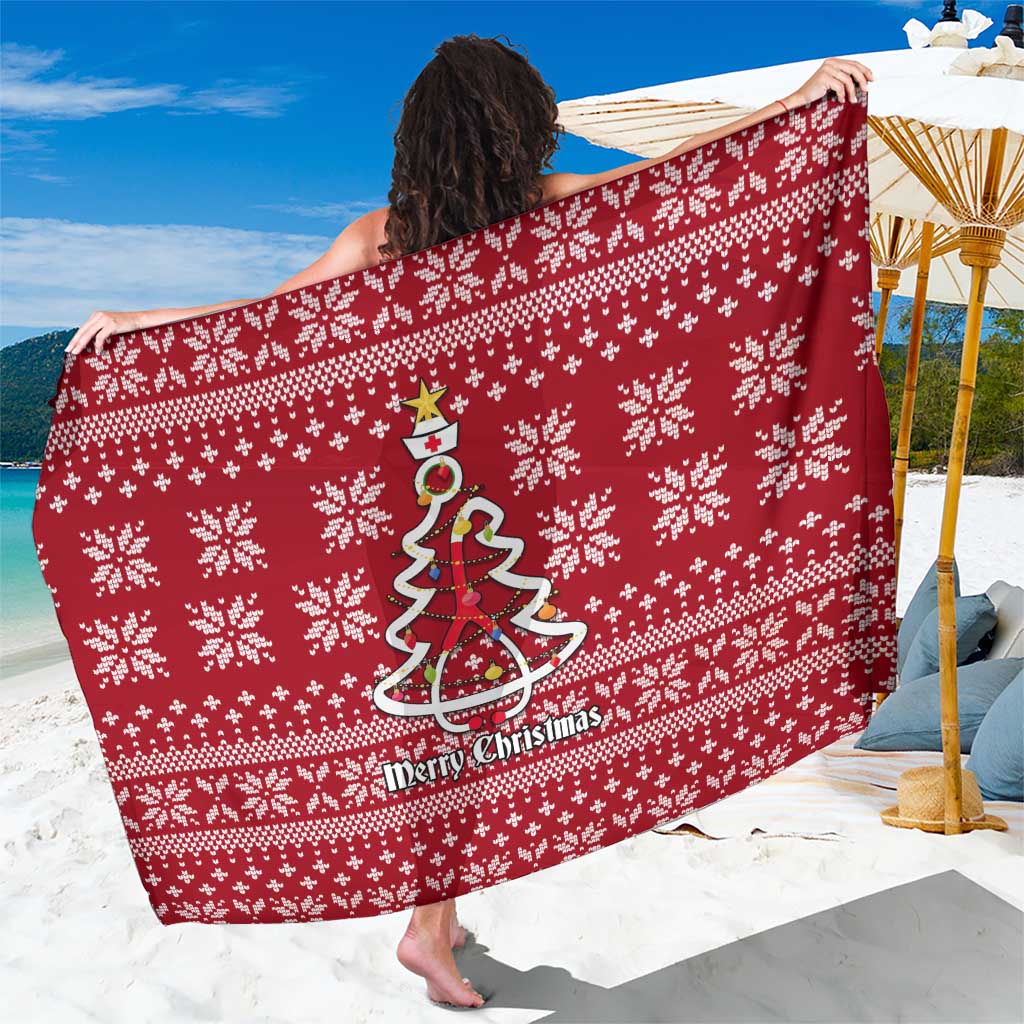 Nurse Merry Christmas Christmas Sarong Xmas Holiday Patterns - Wonder Print Shop