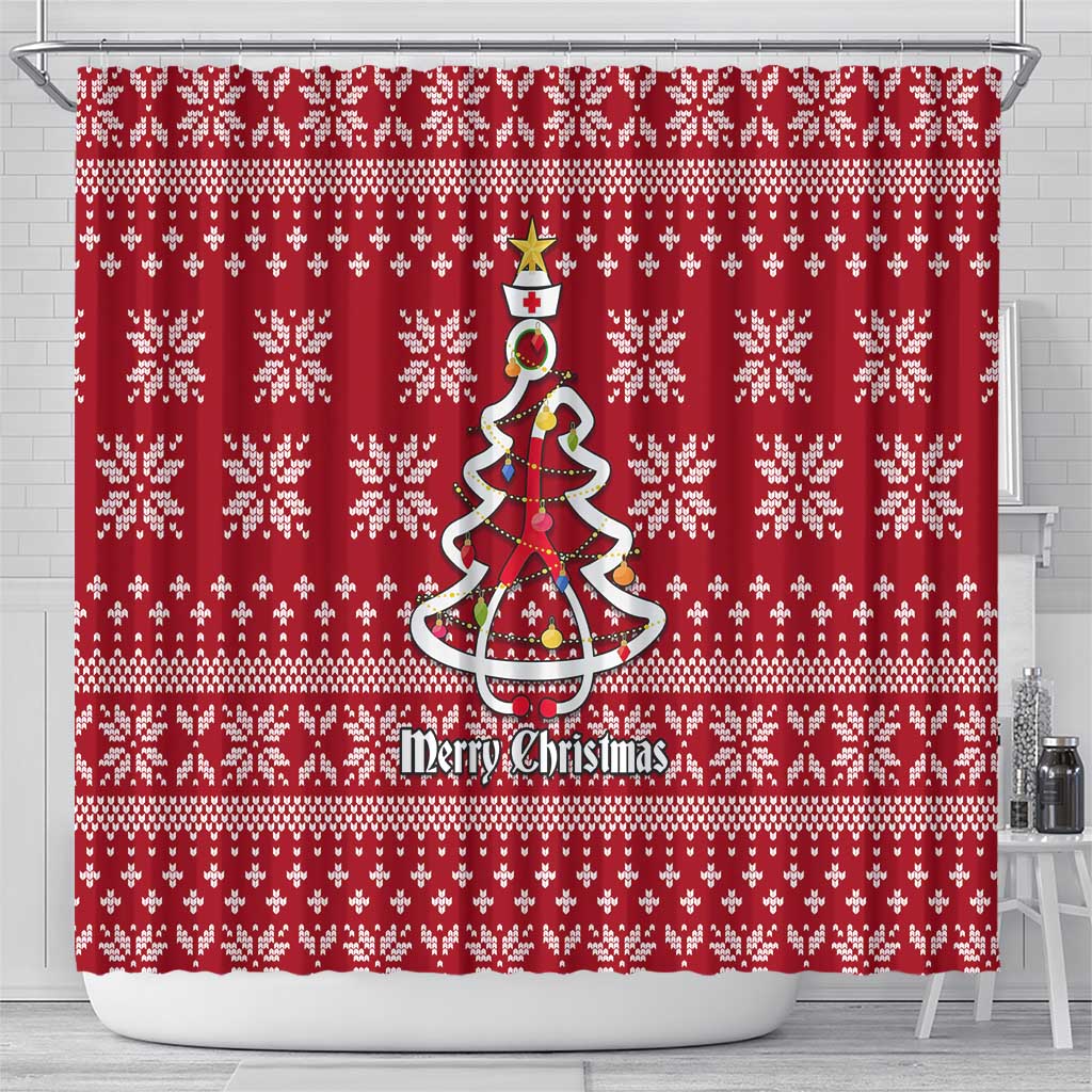 Nurse Merry Christmas Christmas Shower Curtain Xmas Holiday Patterns - Wonder Print Shop