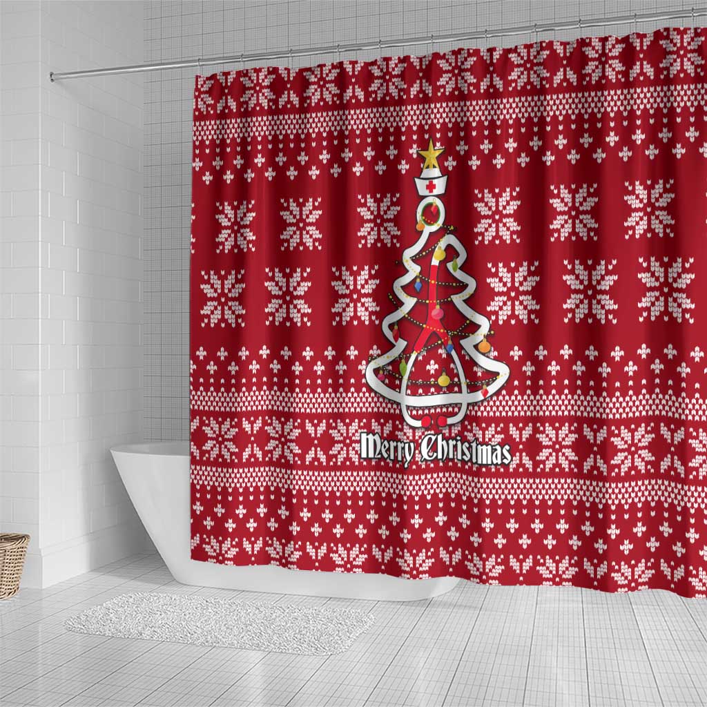 Nurse Merry Christmas Christmas Shower Curtain Xmas Holiday Patterns - Wonder Print Shop