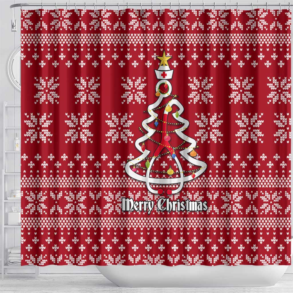 Nurse Merry Christmas Christmas Shower Curtain Xmas Holiday Patterns - Wonder Print Shop