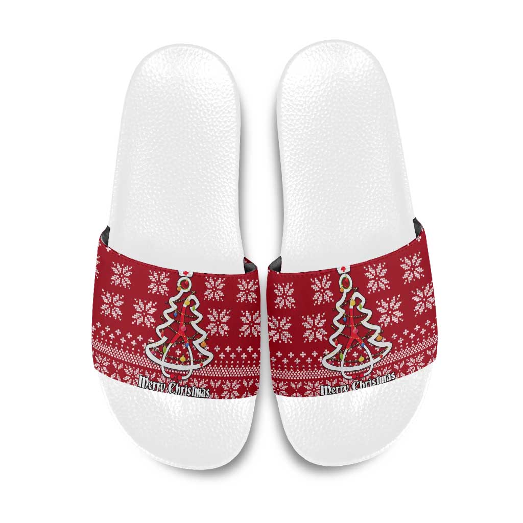 Nurse Merry Christmas Christmas Slide Sandals Xmas Holiday Patterns - Wonder Print Shop