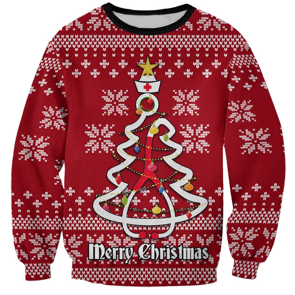 Nurse Merry Christmas Christmas Sweatshirt Xmas Holiday Patterns - Wonder Print Shop