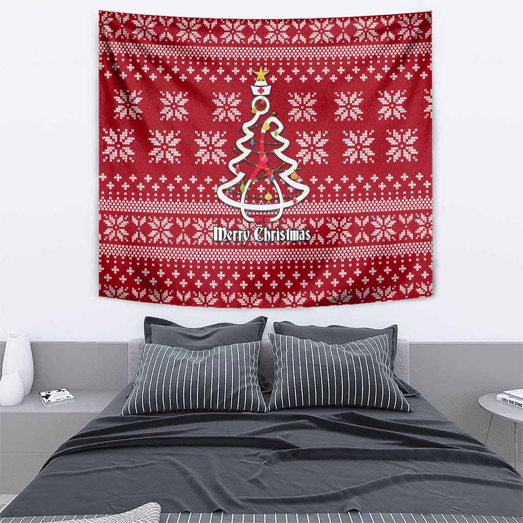 Nurse Merry Christmas Christmas Tapestry Xmas Holiday Patterns - Wonder Print Shop