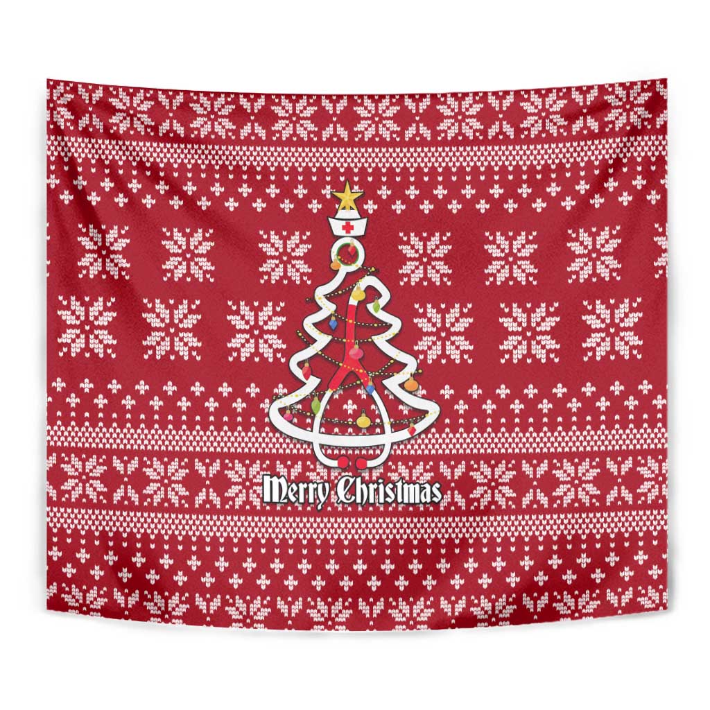 Nurse Merry Christmas Christmas Tapestry Xmas Holiday Patterns - Wonder Print Shop