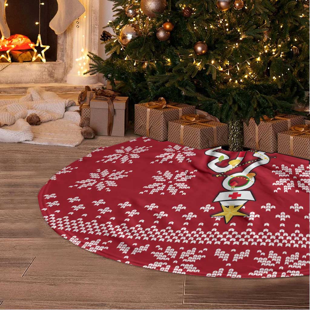 Nurse Merry Christmas Tree Skirt Xmas Holiday Patterns - Wonder Print Shop