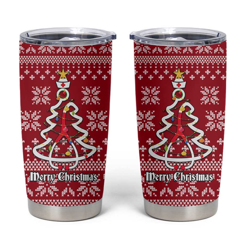 Nurse Merry Christmas Christmas Tumbler Cup Xmas Holiday Patterns - Wonder Print Shop
