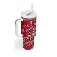 Nurse Merry Christmas Christmas Tumbler With Handle Xmas Holiday Patterns - Wonder Print Shop