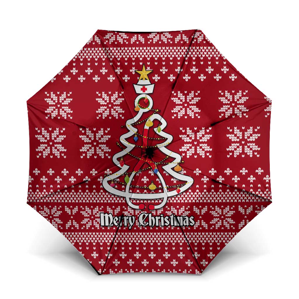Nurse Merry Christmas Christmas Umbrella Xmas Holiday Patterns - Wonder Print Shop