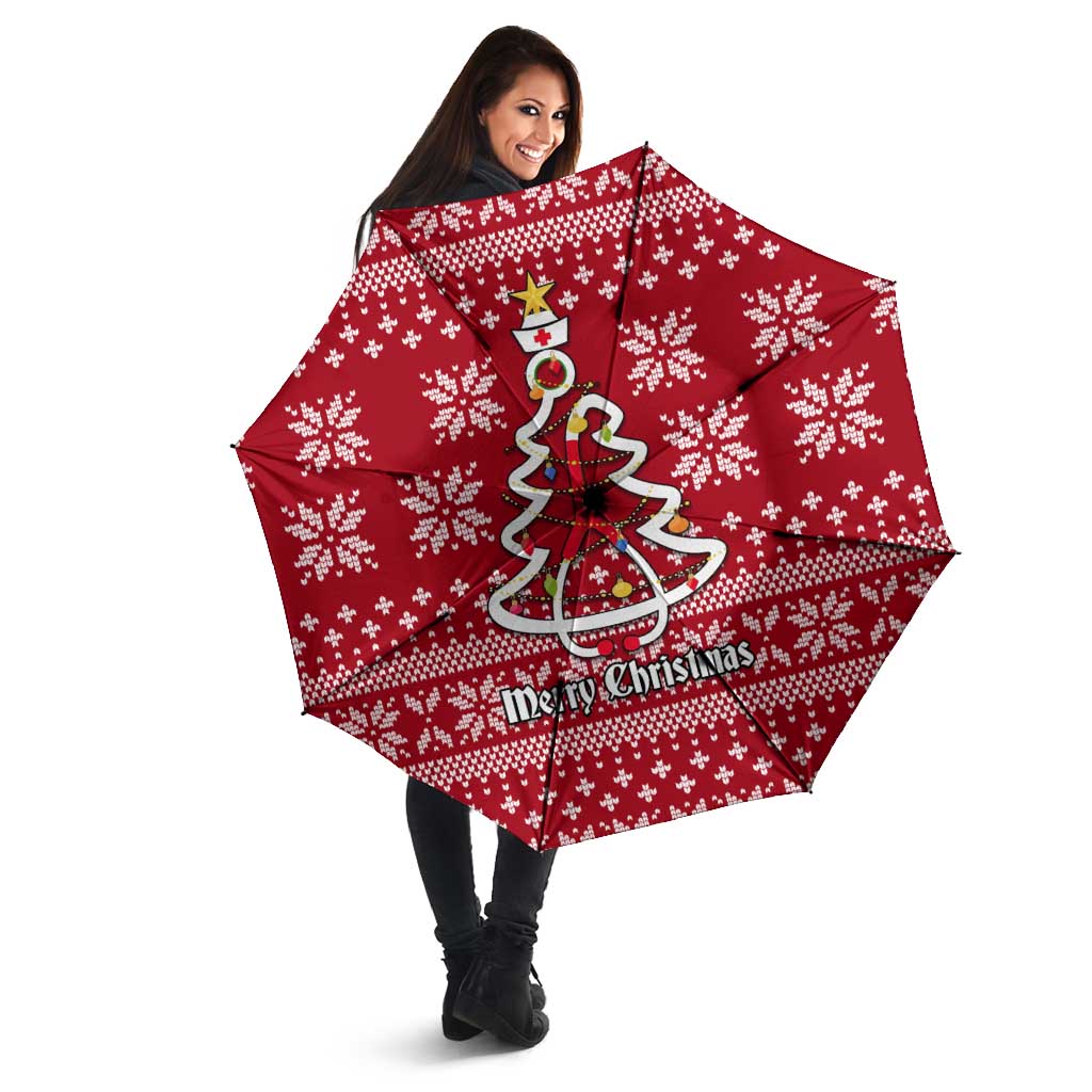 Nurse Merry Christmas Christmas Umbrella Xmas Holiday Patterns - Wonder Print Shop