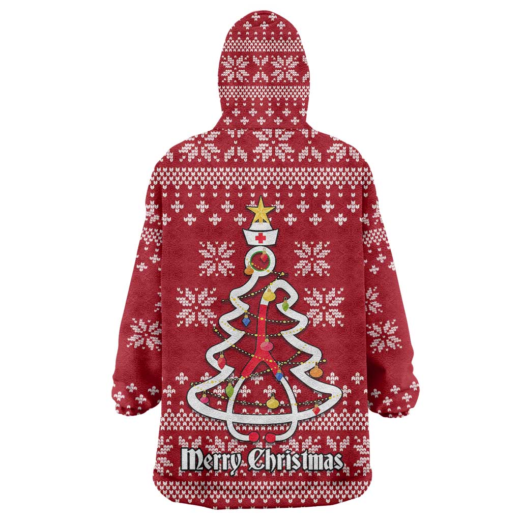 Nurse Merry Christmas Christmas Wearable Blanket Hoodie Xmas Holiday Patterns - Wonder Print Shop