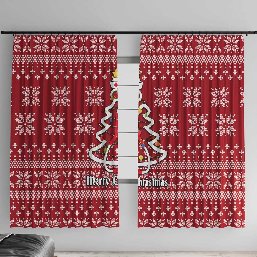 Nurse Merry Christmas Christmas Window Curtain Xmas Holiday Patterns - Wonder Print Shop
