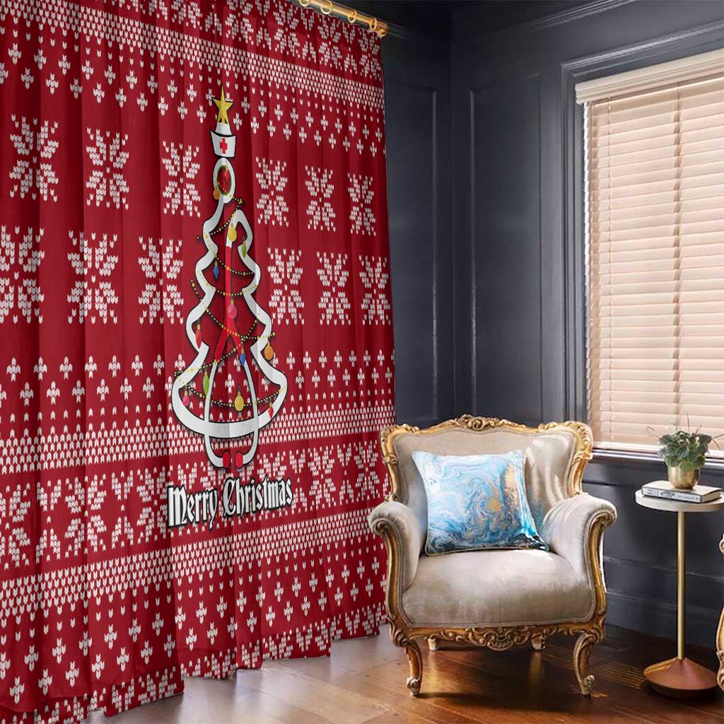 Nurse Merry Christmas Christmas Window Curtain Xmas Holiday Patterns - Wonder Print Shop