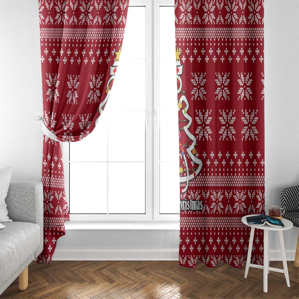 Nurse Merry Christmas Christmas Window Curtain Xmas Holiday Patterns - Wonder Print Shop