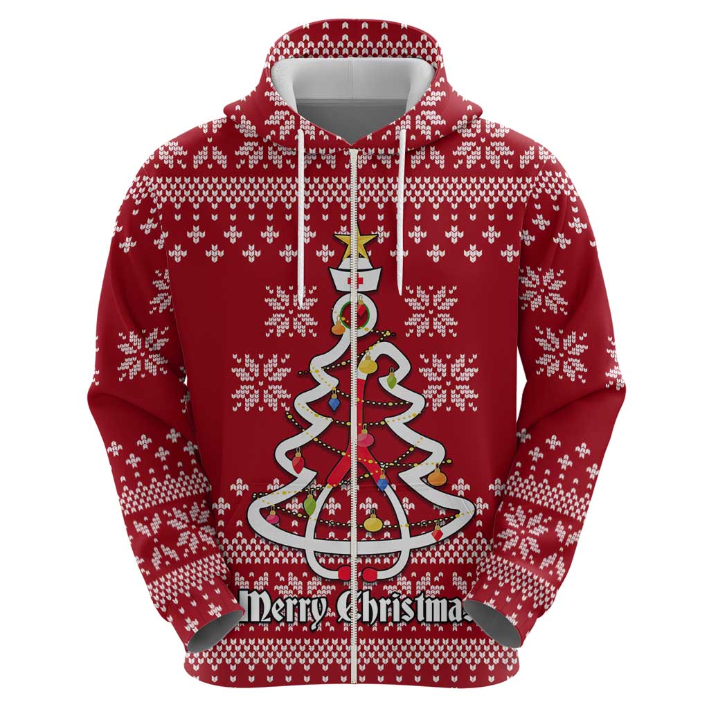 Nurse Merry Christmas Christmas Zip Hoodie Xmas Holiday Patterns - Wonder Print Shop