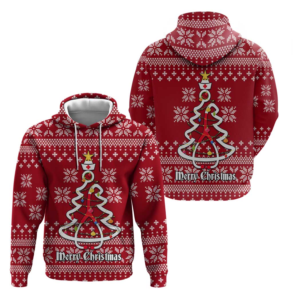 Nurse Merry Christmas Christmas Zip Hoodie Xmas Holiday Patterns - Wonder Print Shop