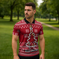 Nurse Merry Christmas Christmas Zipper Polo Shirt Xmas Holiday Patterns - Wonder Print Shop