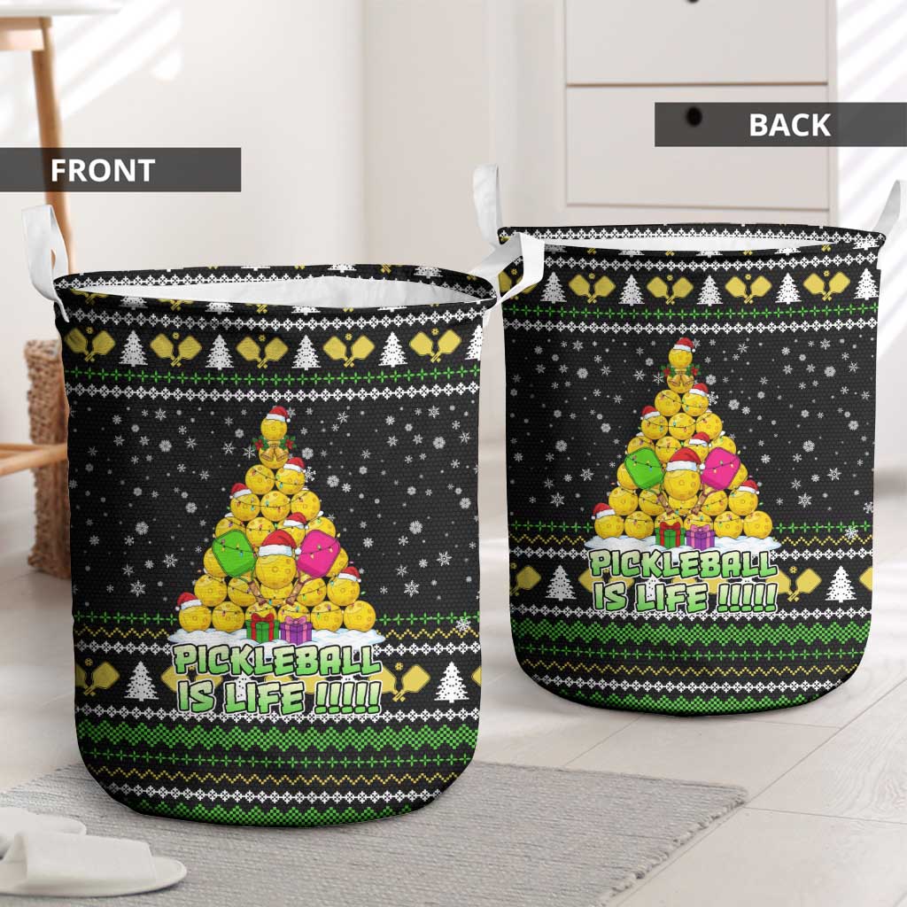 PickleBall Is Life Christmas Laundry Basket Xmas Holiday Patterns - Wonder Print Shop