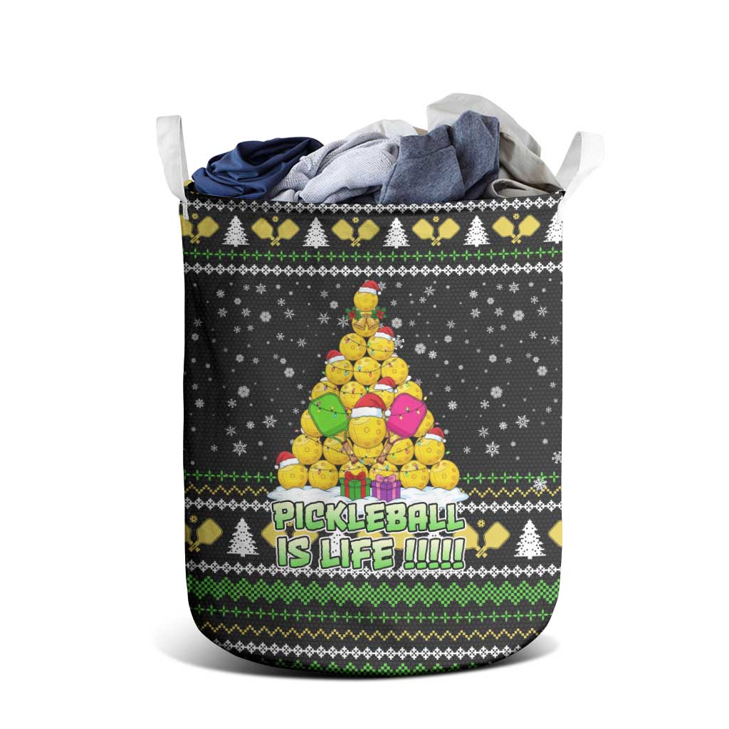 PickleBall Is Life Christmas Laundry Basket Xmas Holiday Patterns - Wonder Print Shop