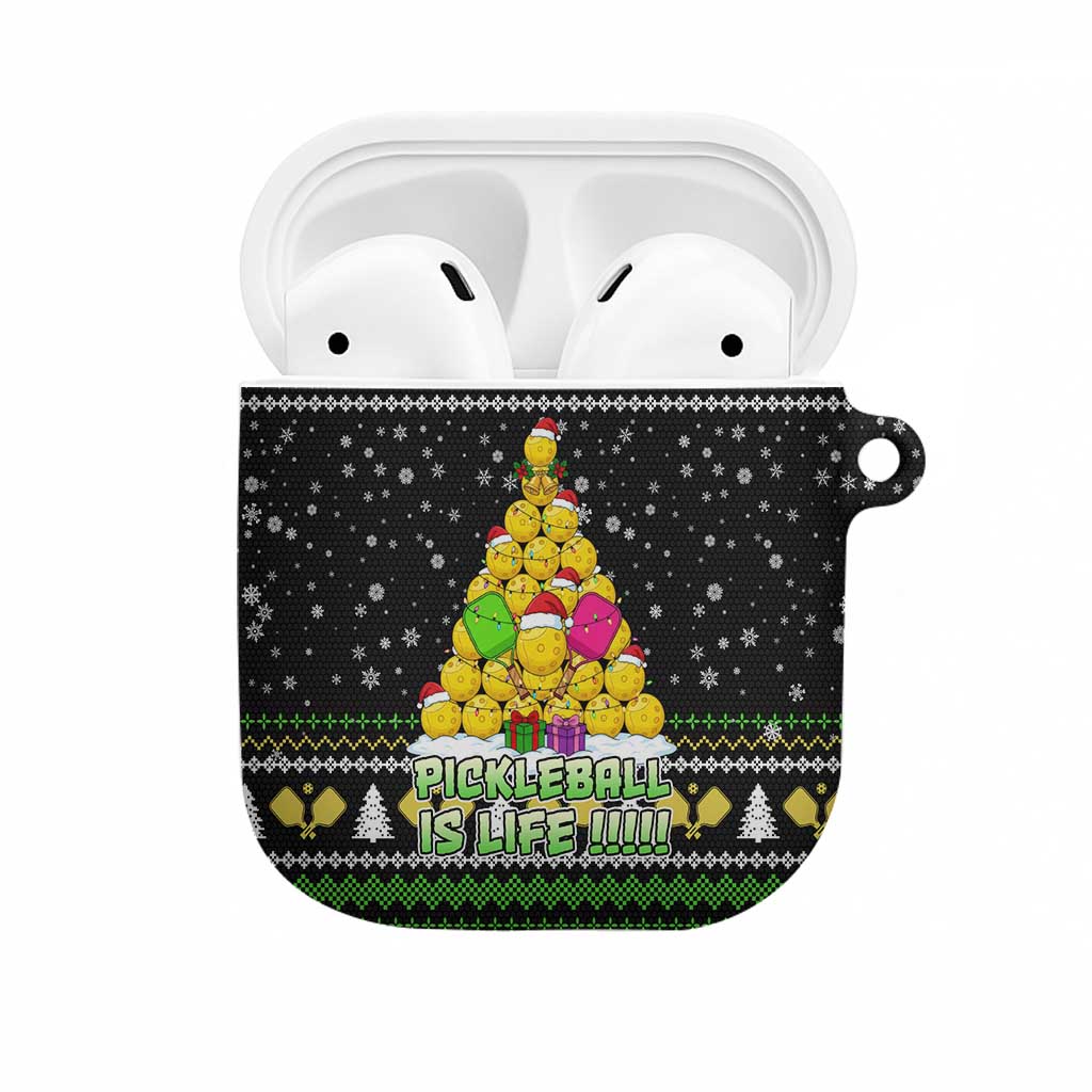 PickleBall Is Life Christmas AirPods Case Xmas Holiday Patterns - Wonder Print Shop