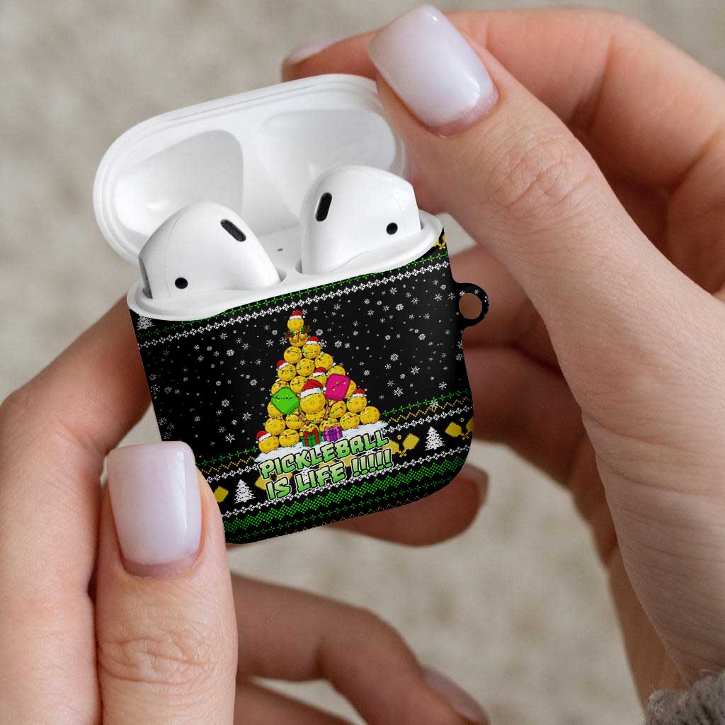 PickleBall Is Life Christmas AirPods Case Xmas Holiday Patterns - Wonder Print Shop