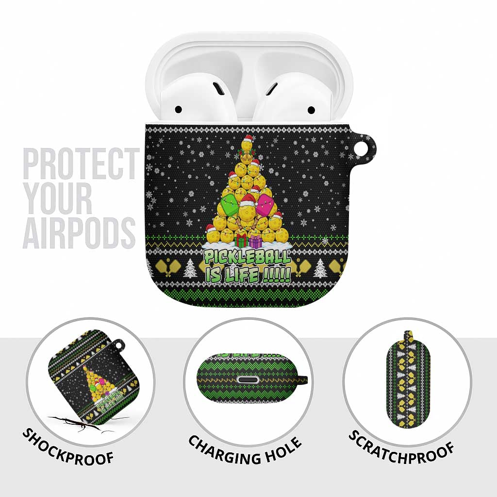 PickleBall Is Life Christmas AirPods Case Xmas Holiday Patterns - Wonder Print Shop