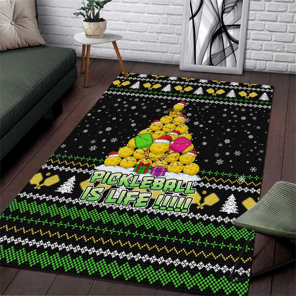 PickleBall Is Life Christmas Area Rug Xmas Holiday Patterns - Wonder Print Shop