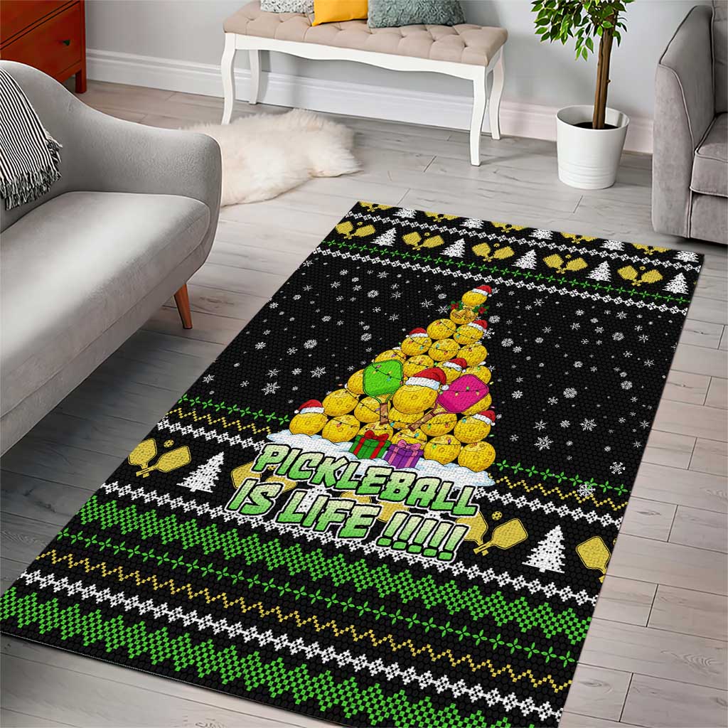 PickleBall Is Life Christmas Area Rug Xmas Holiday Patterns - Wonder Print Shop