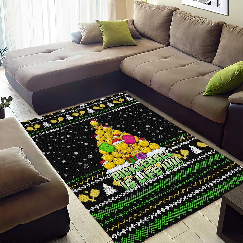 PickleBall Is Life Christmas Area Rug Xmas Holiday Patterns - Wonder Print Shop