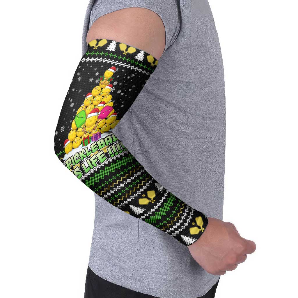 PickleBall Is Life Christmas Arm Sleeves Xmas Holiday Patterns - Wonder Print Shop