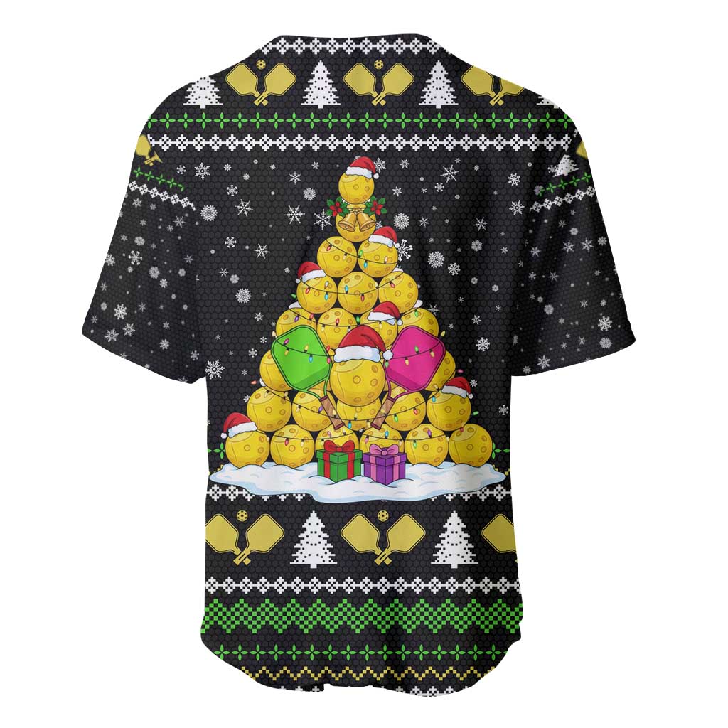 PickleBall Is Life Christmas Baseball Jersey Xmas Holiday Patterns - Wonder Print Shop