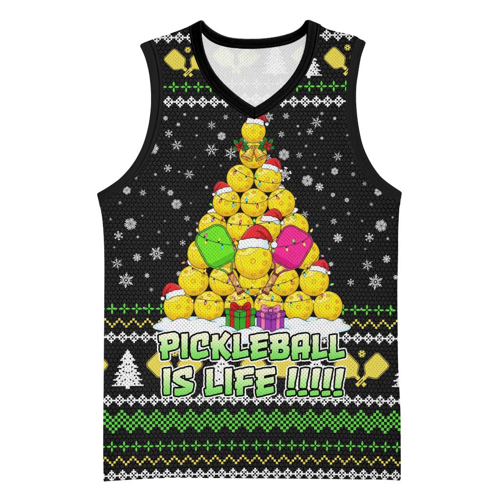 PickleBall Is Life Christmas Basketball Jersey Xmas Holiday Patterns - Wonder Print Shop