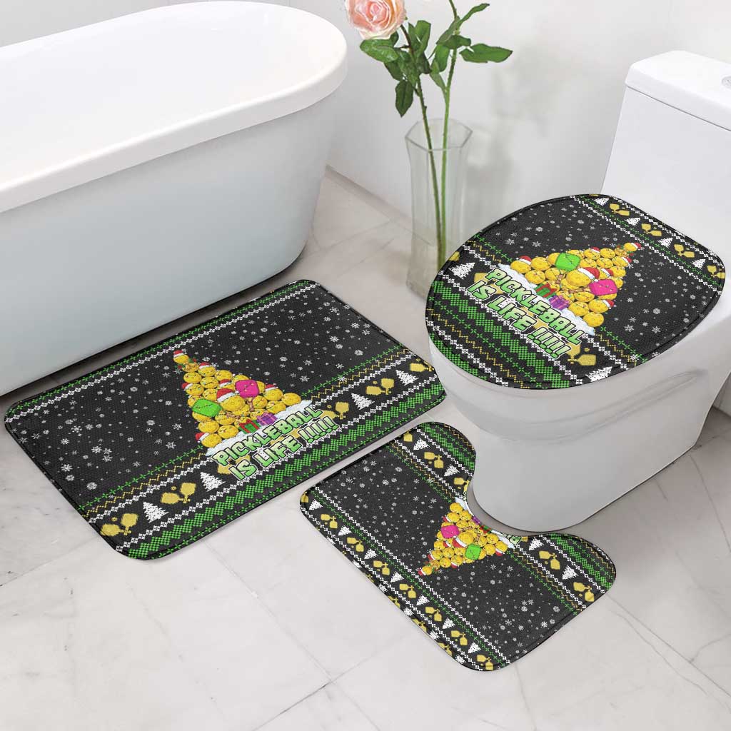 PickleBall Is Life Christmas Bathroom Set Xmas Holiday Patterns - Wonder Print Shop