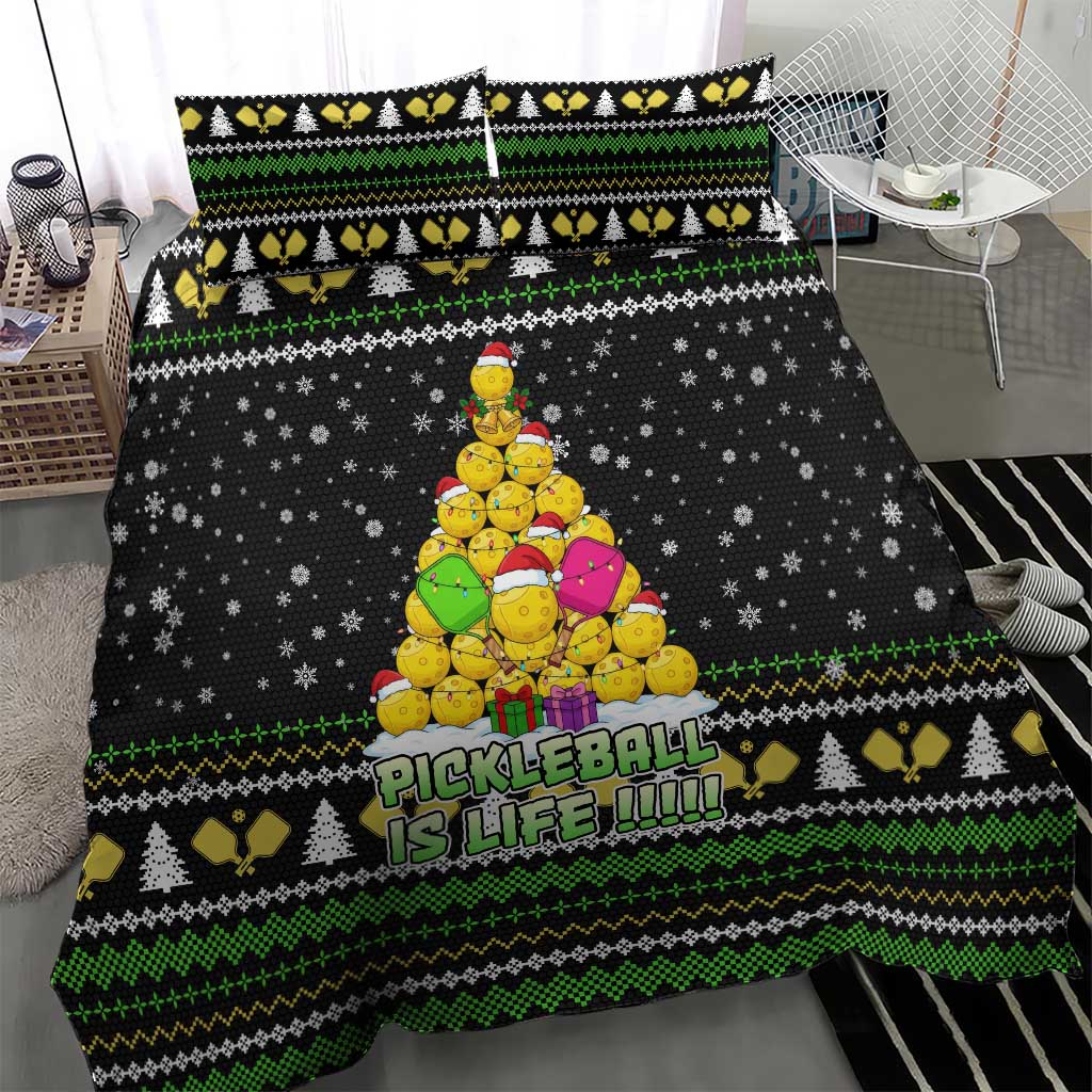 PickleBall Is Life Christmas Bedding Set Xmas Holiday Patterns - Wonder Print Shop
